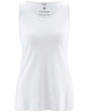 HempAge Shirttop DH241 Lockeres Tank-Top - Weiß