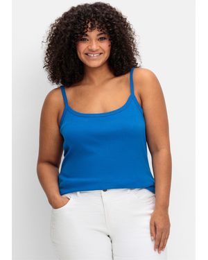 Sheego Shirttop Spaghettitop - Blau