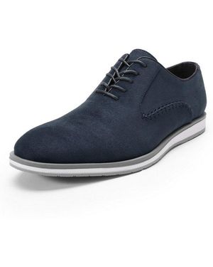 Allthemen Schnürschuh Herren Schnürschuhe Aus Oxford-Flockgewebe Business Atmungsaktiv - Blau