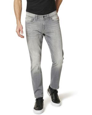 HERO by John Medoox 5-Pocket- Portland Season Slim Stretch Straight Fit Casual Clean Wash Denim Jeans - Grau