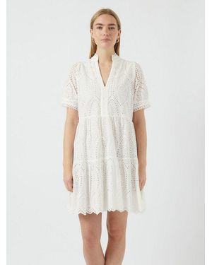 Y.A.S Blusenkleid Yasholi Ss Dress S. Noos Sommerkleid - Weiß