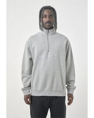 CLEPTOMANICX Strickpullover Boxy Crewneck Eurostile Locker geschnitten - Grau