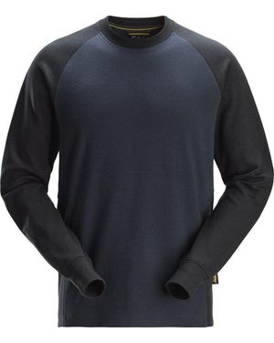 Snickers Workwear Rundhalspullover 2-Farben Sweatshirt - Grau