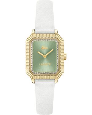 Lacoste Quarzuhr PARISIENNE 2001443, Armbanduhr, uhr, Lederarmband, analog - Weiß