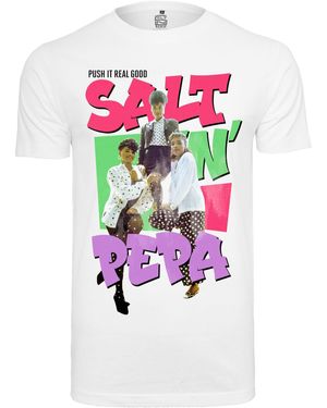 Merchcode Kurzarmshirt Ladies Salt N Pepa Tee (1-tlg) - Weiß