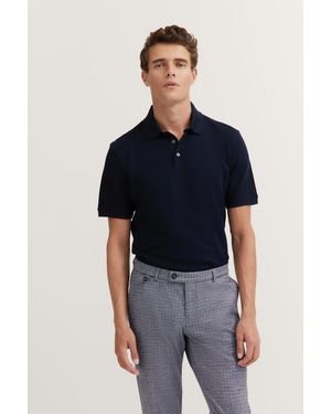 Bugatti Poloshirt aus atmungsaktiver Baumwolle - Blau