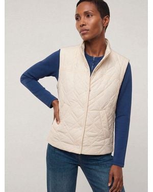 Walbusch Steppweste Damen Steppweste Mit Druckknöpfen Stehkragen, Modern, Wasserabweisend - Blau