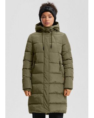 QS Wintermantel Outdoor-Mantel Wattierter Steppmantel - Grün