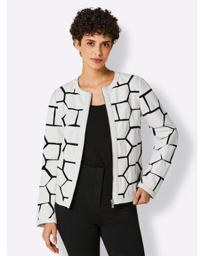 Creation L Blusenblazer Lederblazer - Grau