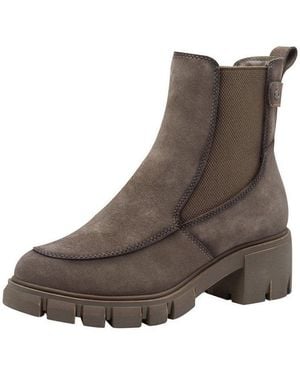 Tamaris Touch-It Aus Leder Blockabsatz 1-25822-45 Chelseaboots Touch-It - Braun