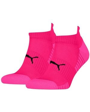 PUMA Sneakersocken Sport Cushioned Sneaker 2P (2 Paar) Gepolsterte Sohle, Niedriger Schnitt - Pink