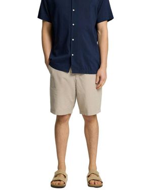 SELECTED SLHREGULAR-KARL SEERSUCKER SHORTS mit Stretch - Blau