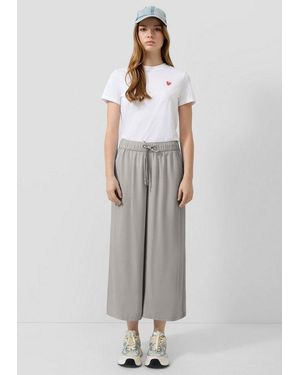 QS Culotte Hose Culotte Aus Viskose - Grau