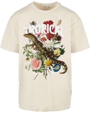 Upscale by Mister Tee T-Shirt Upscale by Mister Tropical Oversize Tee (1-tlg) - Weiß