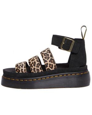 Dr. Martens Clarissa Ii Quad Spot Hair On Eh Suede Sandale - Schwarz