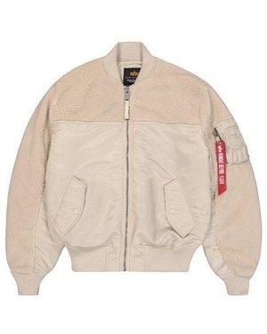 Alpha Industries Bomberjacke Ma-1 Teddy Bomber - Natur