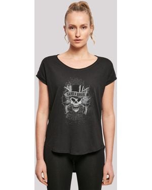 F4NT4STIC Shirt Guns 'N' Roses Skull and Pistols Premium Qualität - Schwarz