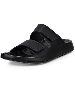 Ecco Cozmo M Pantolette, Sommerschuh, Schlappen, Klettschuh, Mit Fluidform Konstruktion - Schwarz