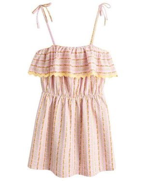 Next Playsuit Jersey-Playsuit Mit Gerüschtem Skort Und Print (1-Tlg) - Pink