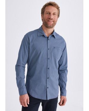 Stooker Men Flanellhemd Harrison Hemd Langarm Regular Fit Langarm Hemd Regular Fit Für Herren - Blau