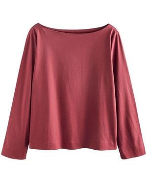 Next Langarmshirt N. Premium Langarmshirt Aus Supima (1-Tlg) - Rot
