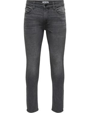 Only & Sons Fit- ONSLOOM SLIM 7899 EY BOX JEANS CE - Grau