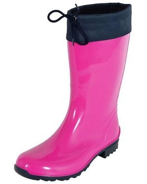 Regenliebe De Fieselregen Gummistiefel Mit Stulpe Halblang Farbenfroh Und Wasserdicht - Pink