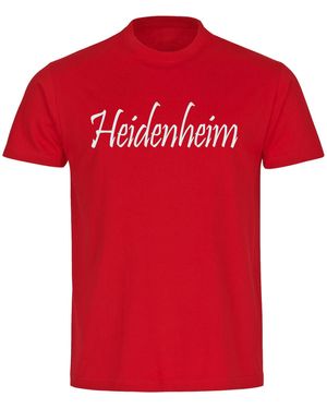 multifanshop T-Shirt Heidenheim - Rot