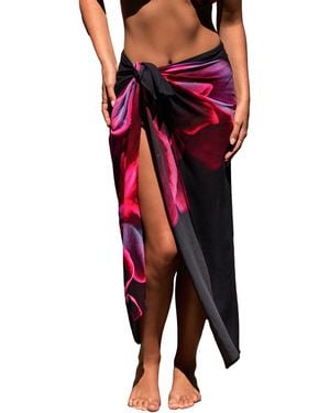 Ted Baker Strandrock Sarong-Cover-up aus Chiffon-Viskose (1-tlg) - Rot