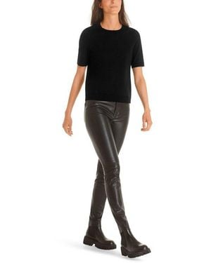 Marc Cain Rundhalspullover "Collection Essential" Premium Damenmode Pullover "Rethink Together" - Schwarz