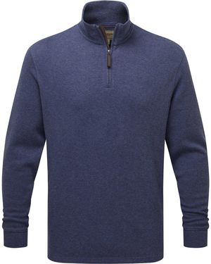 Schöffel Country Strickpullover Troyer Kingsbridge - Blau