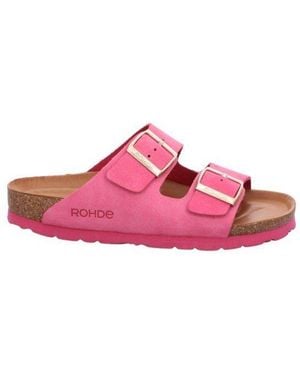 Rohde Sunnys N°12 Pantolette Sommerschuh, Hausschuh Mit Zwei Schnallenverschlüsse - Schwarz