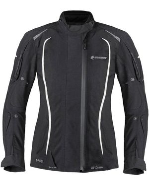Germot Motorradjacke MotoQueen wasserdichte Motorrad Textiljacke - Schwarz
