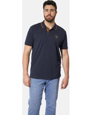 Charles Colby Poloshirt EARL RUFUNARUS mit stimmigen Kontrastelemente - Blau