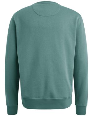 PME LEGEND Strickpullover CREWNECK SOFT TERRY WITH LOGO aus Baumwolle - Grün