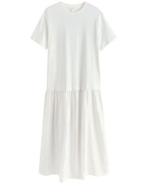 Next Shirtkleid 2-In-1-T-Shirt-Kleid Aus Jersey (1-Tlg) - Weiß