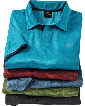 Nordcap Funktionsshirt (5er-Pack) schnelltrocknend und atmungsaktiv mit modischem Polokragen - Blau