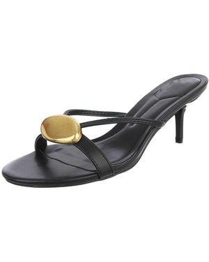 Ital-Design Elegante Sandalen mit goldenem Detail - Blau