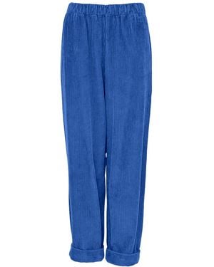 Mazine Cordhose Shari Pants gerippt - Blau