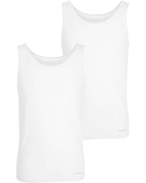 Baldessarini Tanktop Monaco (2er Pack) Logoschriftzug, Achselhemd - Weiß