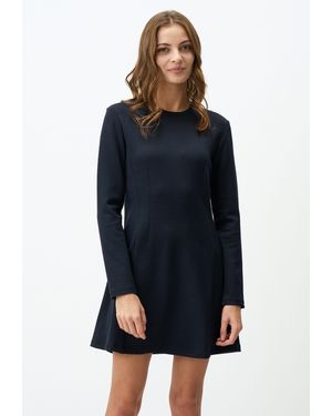 Jimmy Key Rundhalsausschnitt Langärmlig Minikleid - Blau