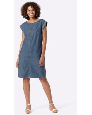 WITT Etuikleid Kleid Kurzarm - Blau