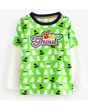 Little Bird by Jools Oliver Langarmshirt Halloween (1-tlg) - Grün