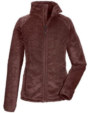Killtec Fleecejacke Kow 56 Wmn Flc Jckt Weiche Fleecejacke, Verschließbare Taschen, Kinnschutz - Lila