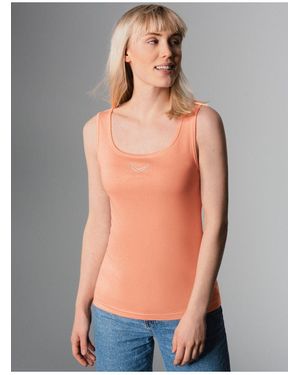 Trigema Tanktop Trägershirt mit Kristallsteinen (1-tlg) - Grau
