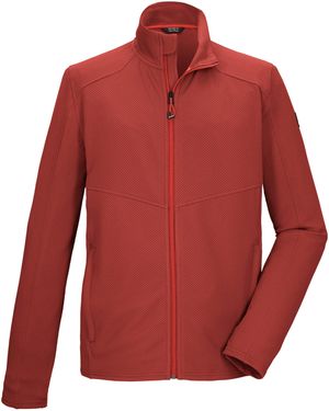Killtec Strickjacke KOS 68 MN FLX JCKT Sportive Powerstretchjacke mit Kinnschutz und Taschen - Rot