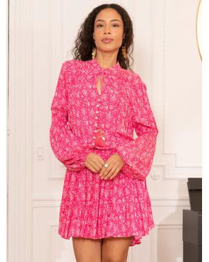 Annis Fashion & Accessoires Tunikakleid "ISABELLA" (1-tlg) NEU, sommerlich, Viskose - Pink