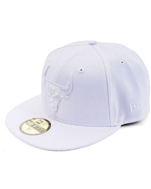 KTZ Baseball Cap Cap Gcp 59Fifty Chicago Bulls (1-St) Gerader Schirm - Weiß