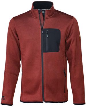 Forsberg Warme Strickjacke mit Brusttasche - Rot
