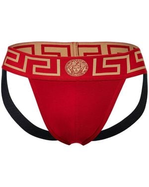 Versace Tanga Herren Jockstrap 1Er Pack Baumwolle (Packung, 1Er Pack) - Rot